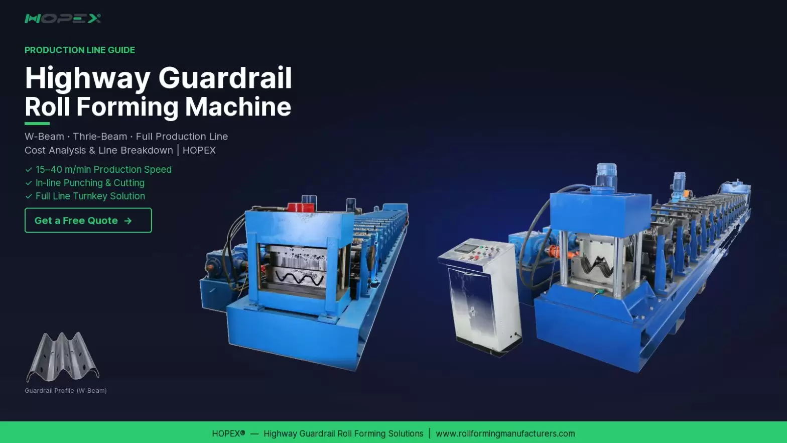 Highway Guardrail Manufacturing: Full Production Line Breakdown & Cost Analysis | HOPEX