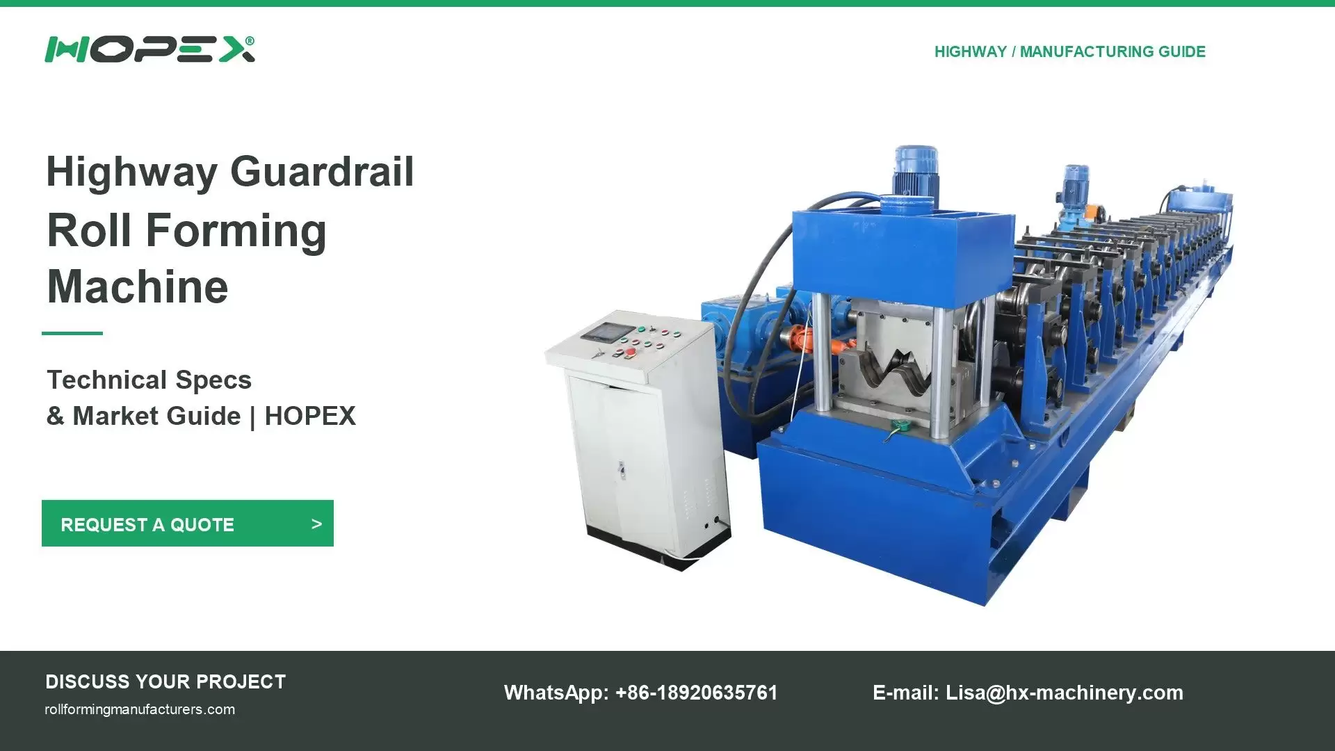 Highway Guardrail Roll Forming Machine: Technical Specs & Market Guide | HOPEX