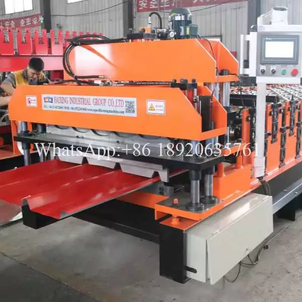 Full-automatic double layer metal roof forming machine line