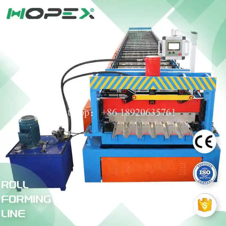 Professional steel deck roll forming machine line
