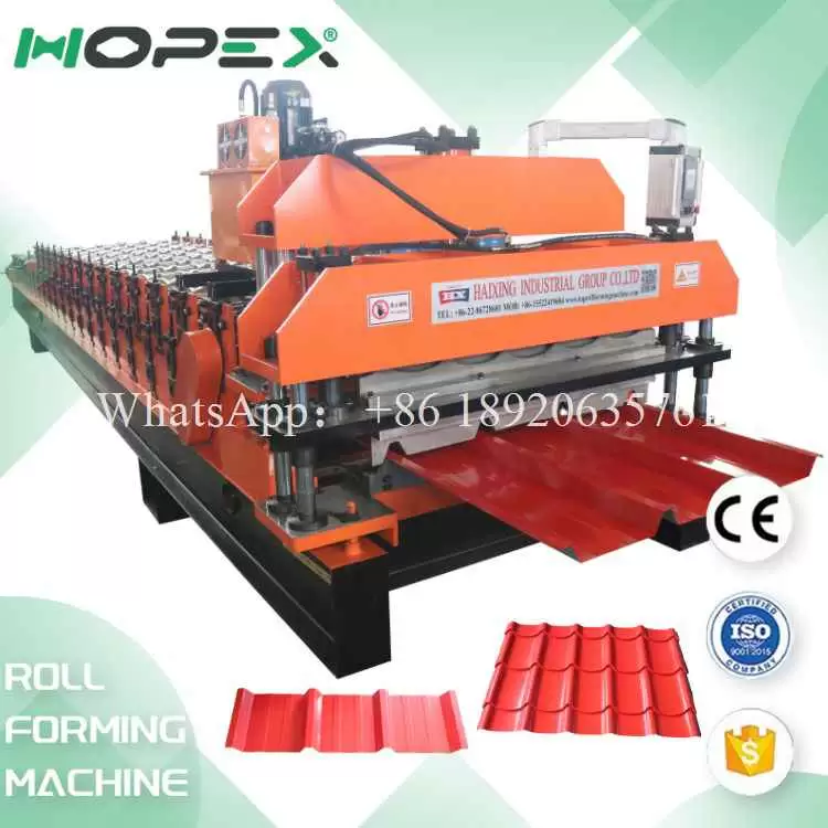 Full-automatic double layer metal roof forming machine line